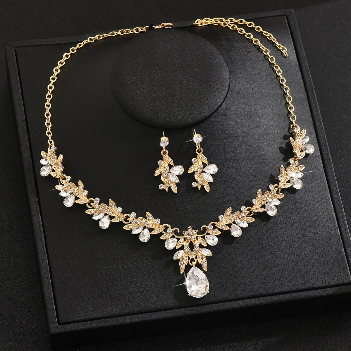 2025 Fashion Jewelry Set for Bridal Necklace Earrings Set Women Crystal Engagement Wedding Banquet Dress Accessories    Home Decor Supply | Online Retail | ShoreShopper.com