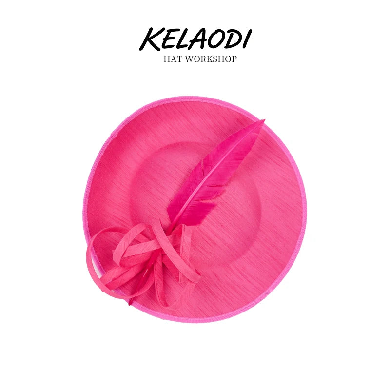 Hat Luxury Headwear Elegant Round Feather Headband Charming Hat Cocktail Party Wedding Headwear Guests Tea Party Top Hat    Your Coastal Marketplace | Shoreshopper.com