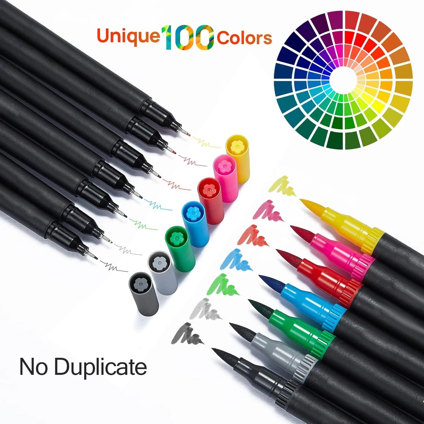 12/24/36/60/80/100/120PCS Dual-Tip Marker Pens Set Watercolor Brush Pens, Art Supplies for Coloring, Excellent Gift for Students    Home Decor Supply | Online Retail | ShoreShopper.com