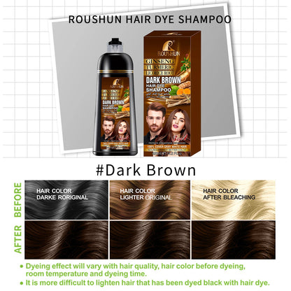 Brown Hair Color Shampoo for Gray Hair Instant Hair Dye Shampoo Hair Coloring in Minutes Natural and Long lasting color Hair Dye - ShoreCo.Shop