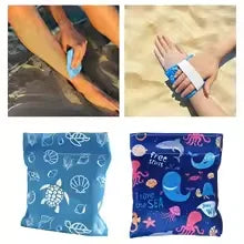 Beach Vacation Essentials Sand Remover Bag Magic Sand Wipe Off Mitt Travel Must Haves for Surfing Swimming Camping Gadgets    Your Coastal Marketplace | Shoreshopper.com