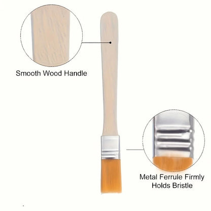 50pcs Nylon Paint Brushes with Wooden Handles, 5-Inch, Yellow Bristles, Ideal for Wall, Door, Cabinet, Furniture, Fence Painting    Home Decor Supply | Online Retail | ShoreShopper.com