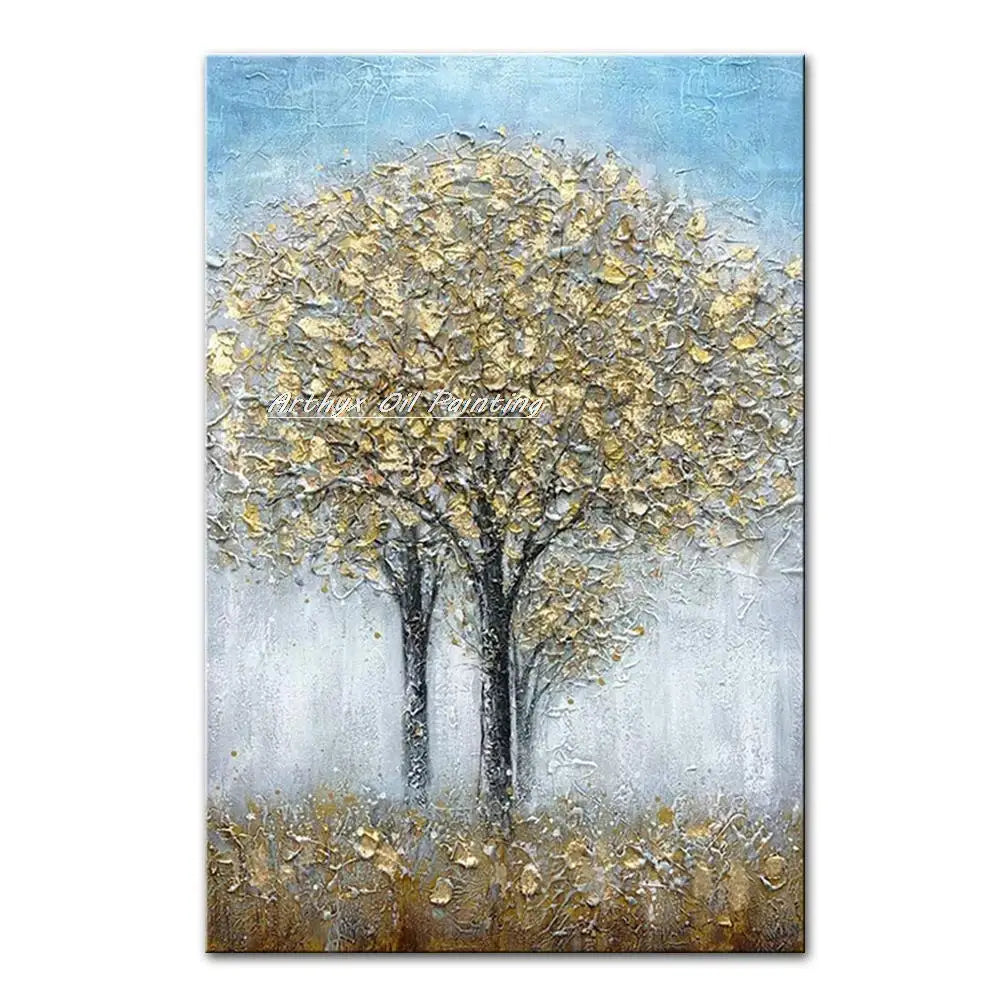 Arthyx,Handpainted Texture Abstract Golden Oil Paintings,Modern Canvas Art Large Wall Pictures Living Room Decor Home Decoration    Home Decor Supply | Online Retail | ShoreShopper.com