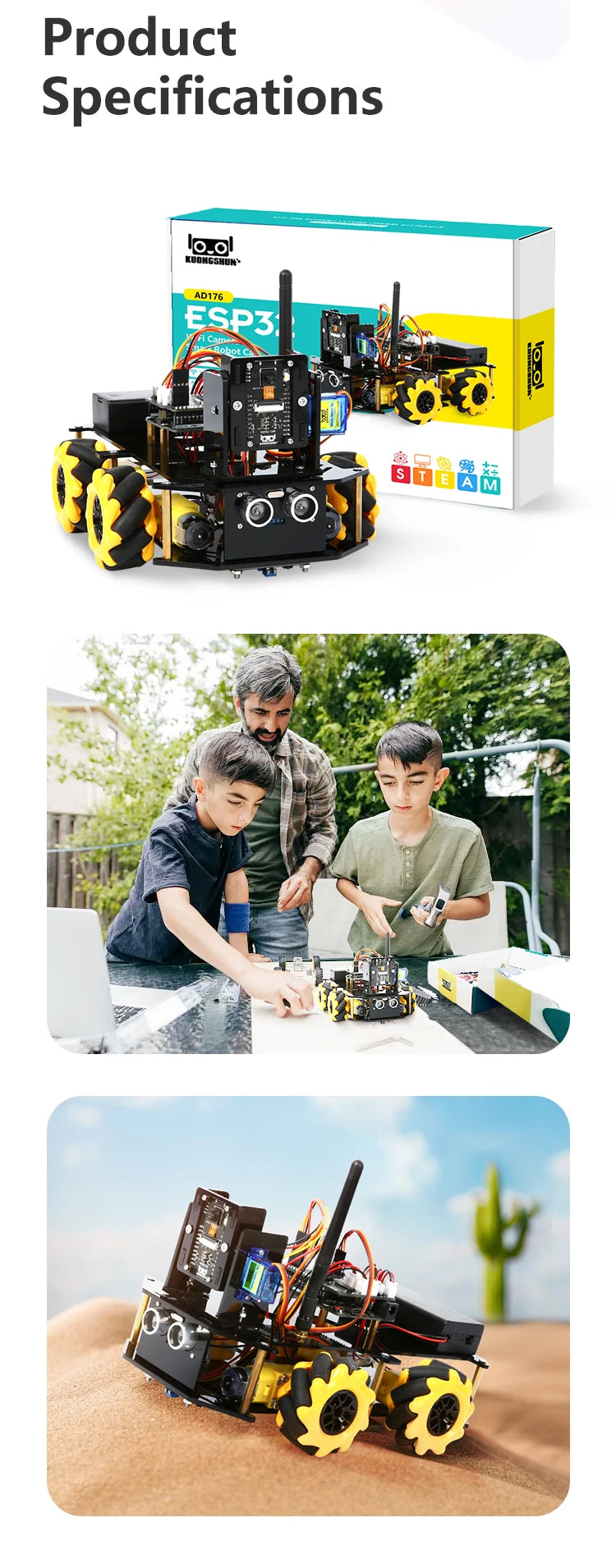 ESP32 Smart Robot Car Kit  Remote Control Car for Arduino Programming Project STEM Education Science Coding Kit - ShoreCo.Shop