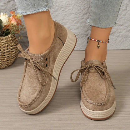 Women's Sports Shoes Spring Autumn Fashion Platform Sneakers Lace-up Round Toe Wedges Casual Comfortable Women's Shoes    Your Coastal Marketplace | Shoreshopper.com