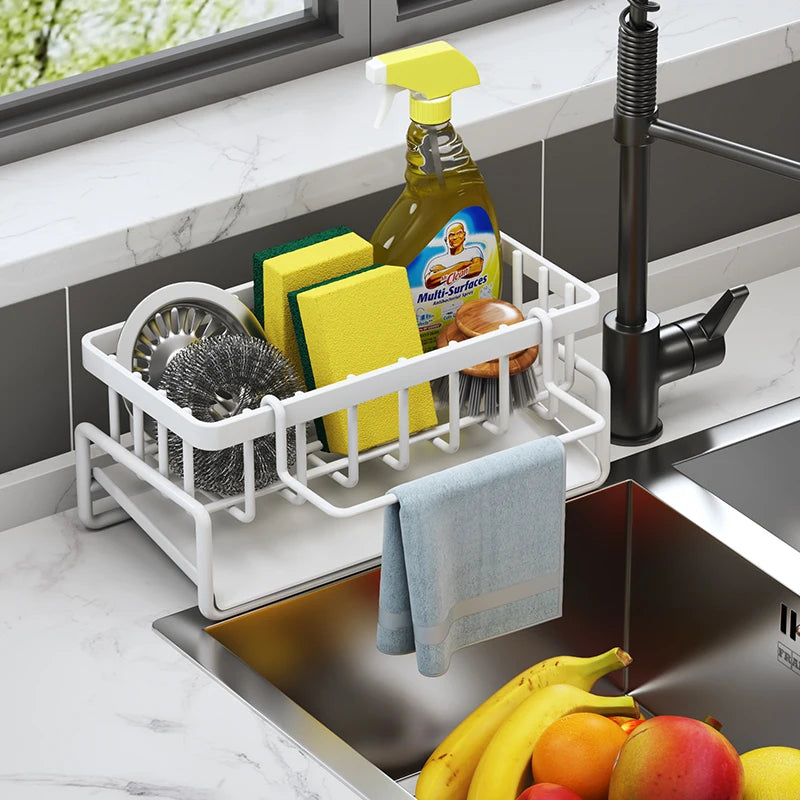 Kitchen Spice Storage Shelf with Drainage Rack, Installation Sink Organizer, Tap-Mounted Shelf for Home Kitchen Accessories    Home Decor Supply | Online Retail | ShoreShopper.com
