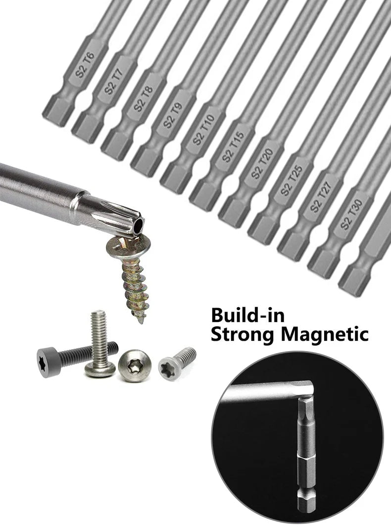 50-75-100mm Hollow Plum Blossom Extended S2 Bit Hexagon Handle Screwdriver Bit Screwdriver Tool Set    Home Decor Supply | Online Retail | ShoreShopper.com