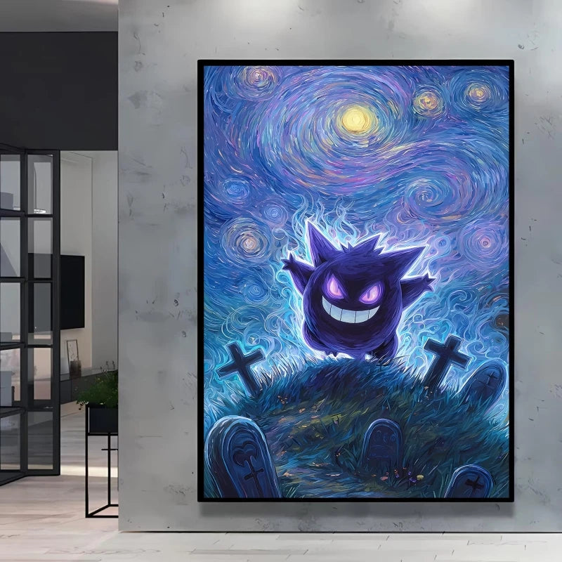 Van Gogh Style Pokemon Pikachu Wall Decoration Multiple Characters Are Available Creating A Unique Artistic Space for Your Home    Home Decor Supply | Online Retail | ShoreShopper.com
