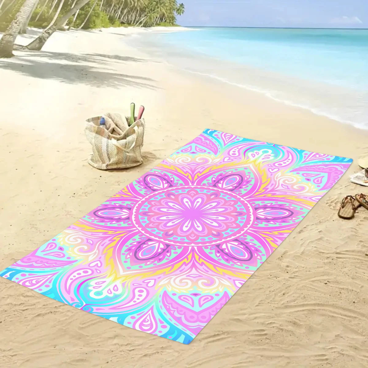 1pc Bohemian beach towel, ultra-fine fiber quick drying beach towel, multifunctional beach towel for beach swimming and vacation    Your Coastal Marketplace | Shoreshopper.com