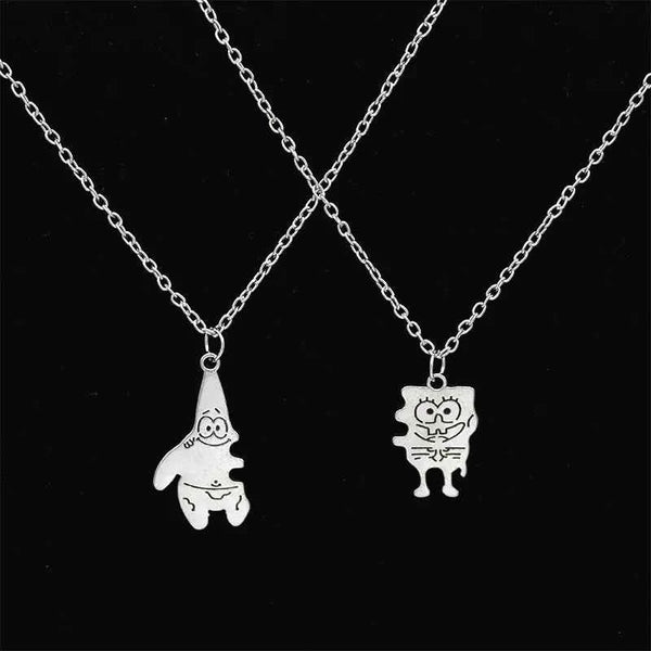 2 Pcs/ Set Fashion Best Friends Honey Love Couple Pendant Necklace Choker Gift Friendship Jewelry Wholesale