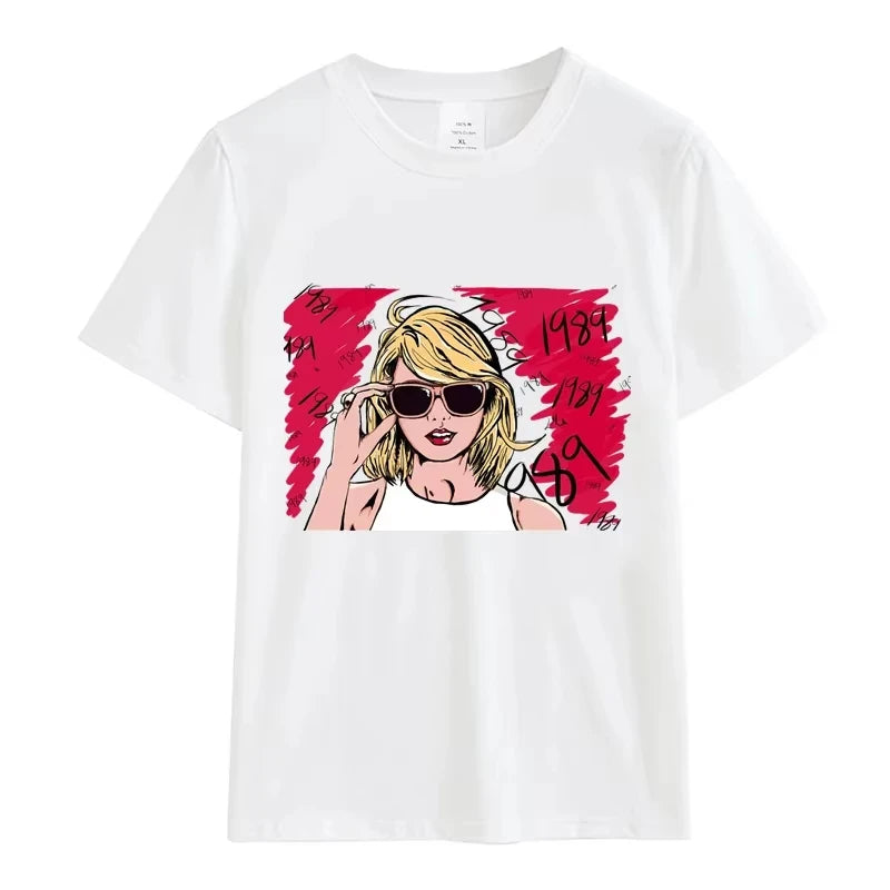 Women's T-Shirt 1989 Women Clothing Cotton Summer Fashion Letter Print Tops Tees Swift Fans Peripheral Female Y2K Streetwear Men    Your Coastal Marketplace | Shoreshopper.com