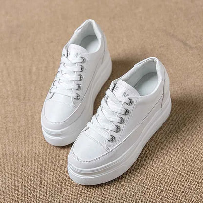 LunaStratus Breathable Platform Sneakers - 8cm Height-Increasing Casual Walking Shoes for Women