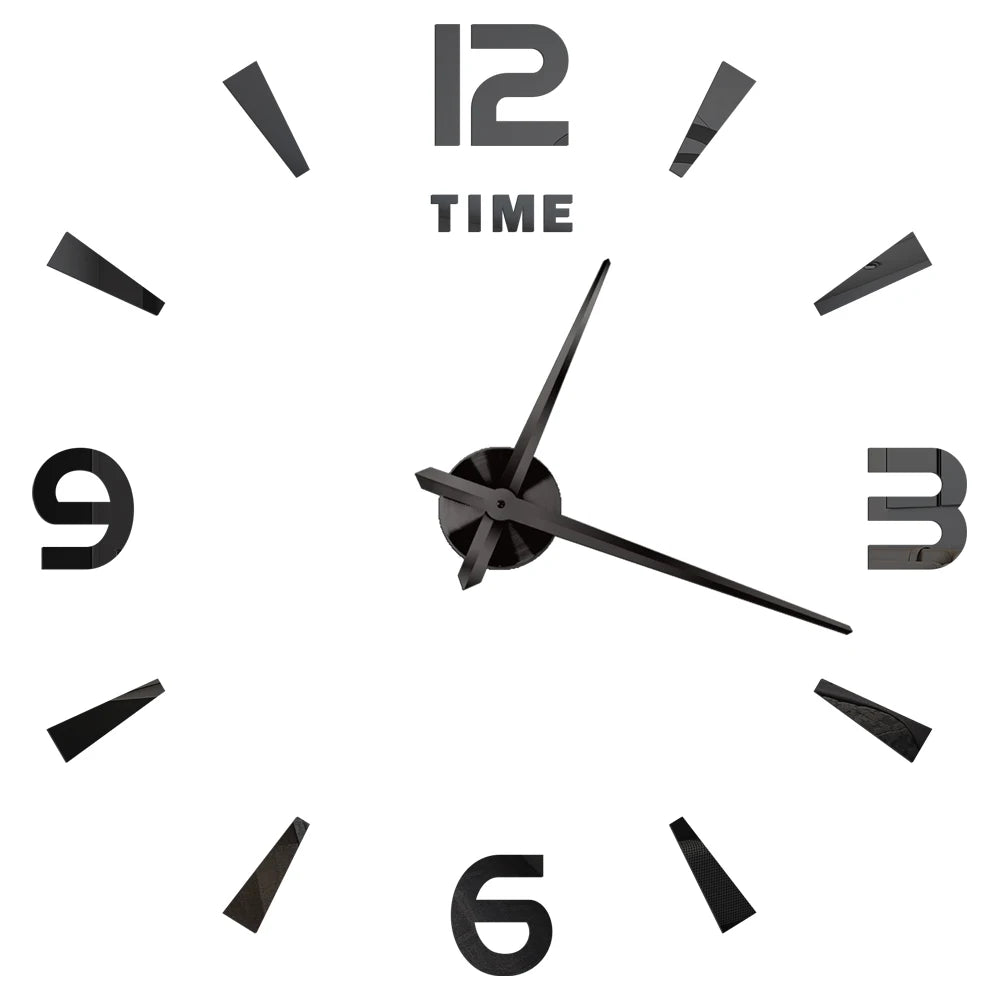 Large Wall Clock Quartz Needle 3D DIY 27" 37" or 47" Wall Clock    Home Decor Supply | Online Retail | ShoreShopper.com
