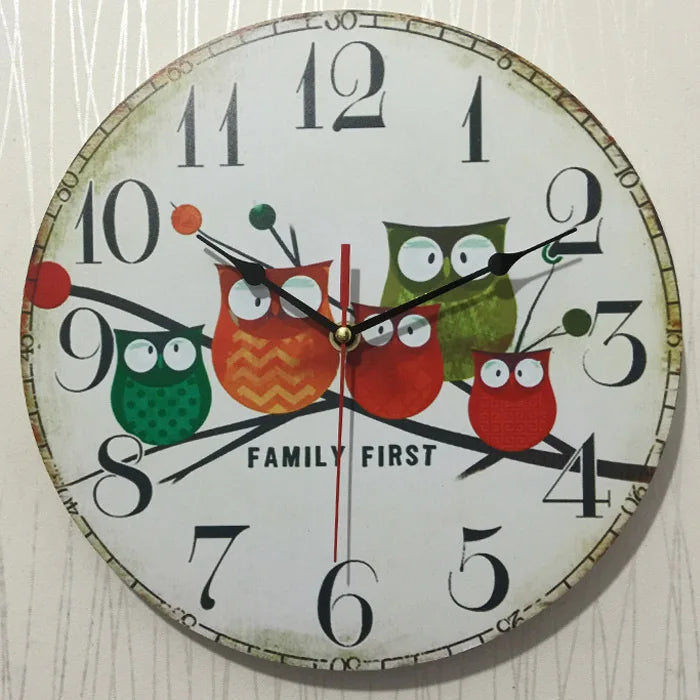 Creative wooden wall clock 30cm MDF density board silent quartz clock    Home Decor Supply | Online Retail | ShoreShopper.com