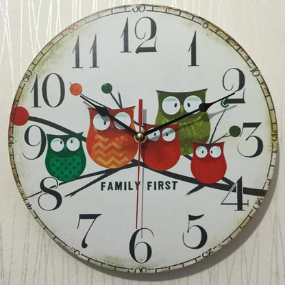 Creative wooden wall clock 30cm MDF density board silent quartz clock    Home Decor Supply | Online Retail | ShoreShopper.com