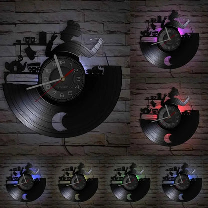 The Kitchen The Heart Of The Home Inspired Vinyl Record Clock Modern Design Vinyl Wall Watch Kitchen Decor Noiseless Timepieces    Home Decor Supply | Online Retail | ShoreShopper.com