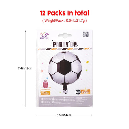 12 Pieces-18'' Decorative Soccer Pattern Foil Balloons 1pc/Pack 12 Packs for Party Decorations    Home Decor Supply | Online Retail | ShoreShopper.com