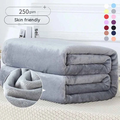 Fluffy Cloud Mink Fur Blanket Flannel Plush Comfortable Thickened and Warm Soft Sofa Throw Blanket  For Air-Conditioned Room