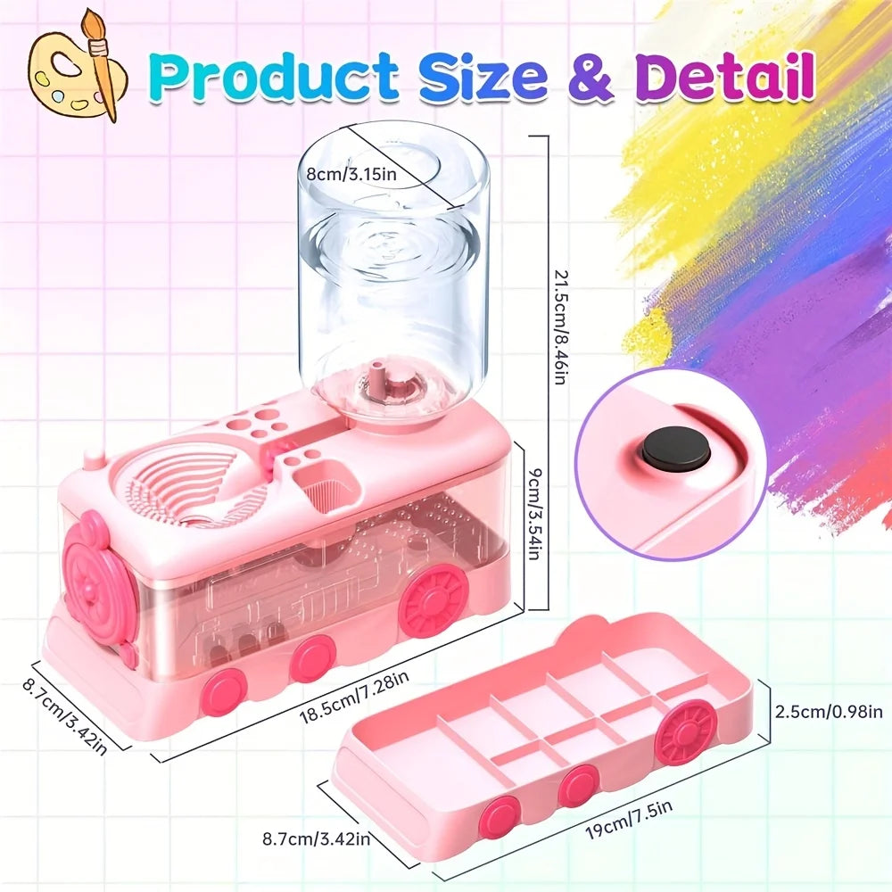 5-in-1 Art Supplies Kit with Water Wheel, Brush Holder & Palette - Watercolor & Acrylic Painting Set for Adults & Students    Home Decor Supply | Online Retail | ShoreShopper.com