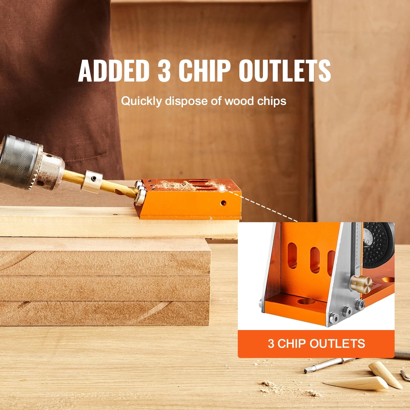 SucceBuy 30 Pcs Pocket Hole Jig Kit Adjustable & Easy to Use Pocket Hole Jig System with Step Drills Wrenches Drill Stop Rings    Home Decor Supply | Online Retail | ShoreShopper.com