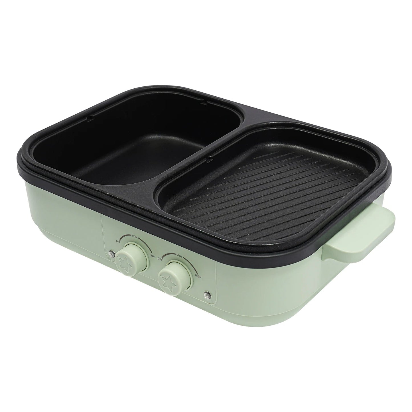 Electric Hot Pot With Grill Area Multi-purpose Hot Pot 2-In-1 Dual Temperature Control    Home Decor Supply | Online Retail | ShoreShopper.com