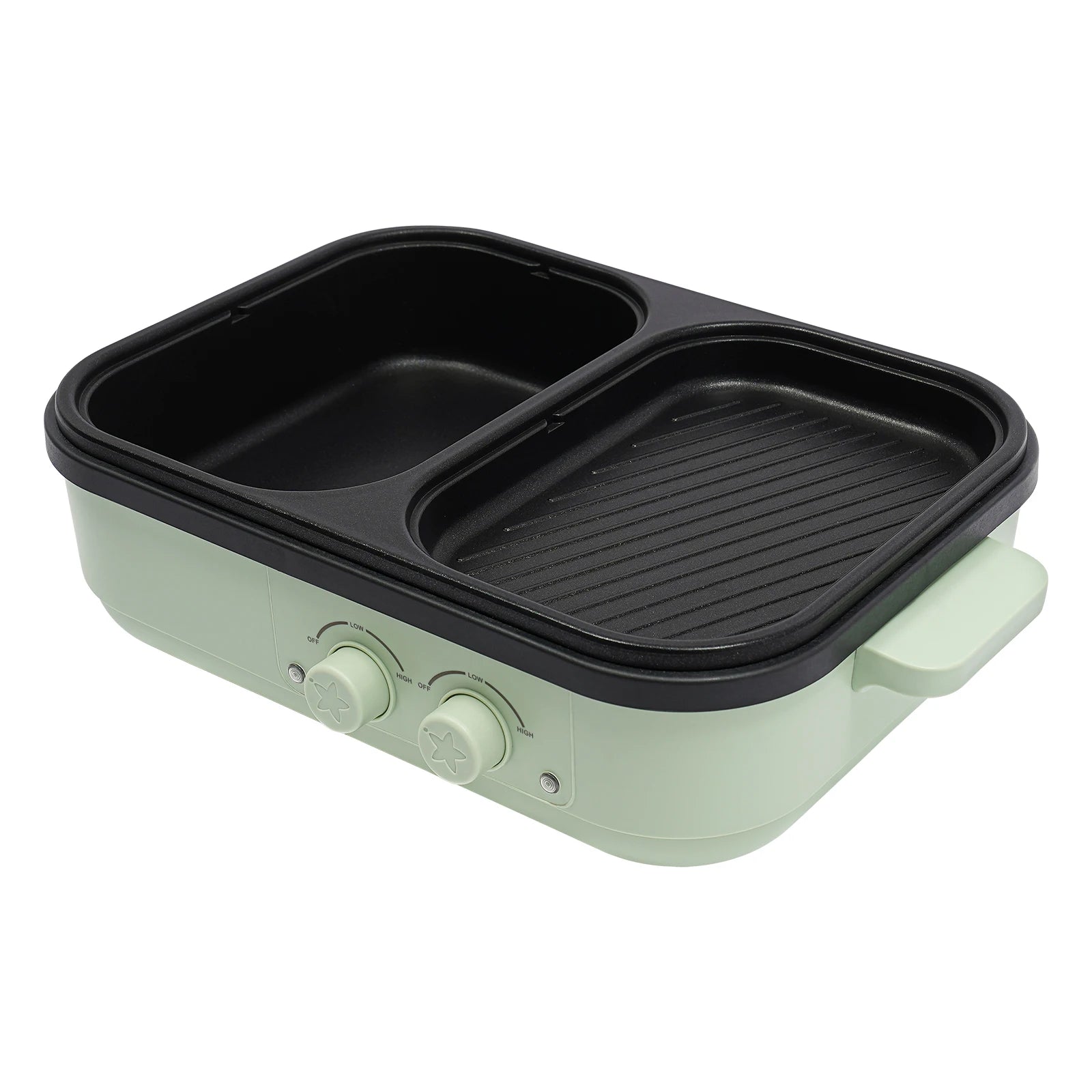 Electric Hot Pot With Grill Area Multi-purpose Hot Pot 2-In-1 Dual Temperature Control    Home Decor Supply | Online Retail | ShoreShopper.com