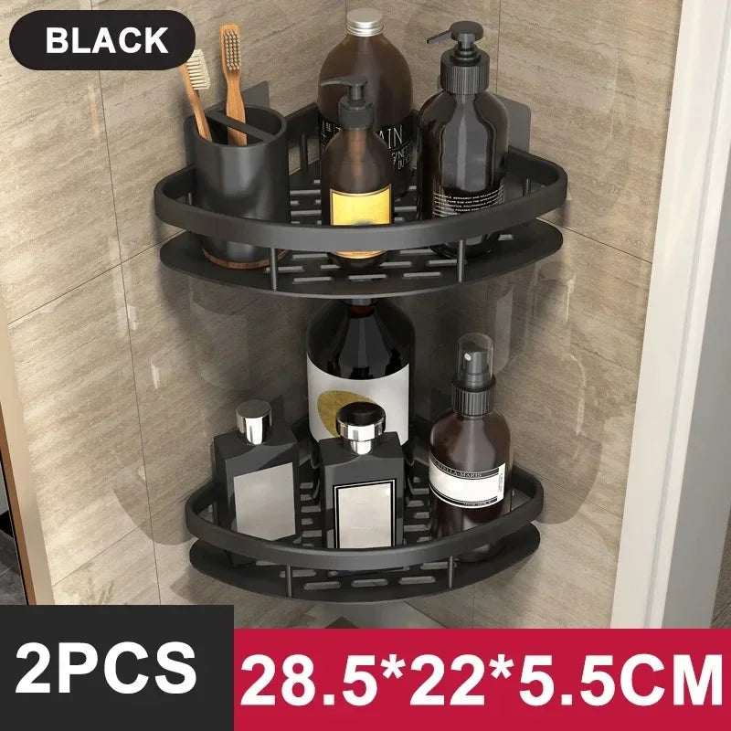 Bathroom Shelf Kitchen Storage Organizer Aluminum Alloy Shampoo Rack Shower Shelf Bathroom Accessories No Drill Shelf    Home Decor Supply | Online Retail | ShoreShopper.com