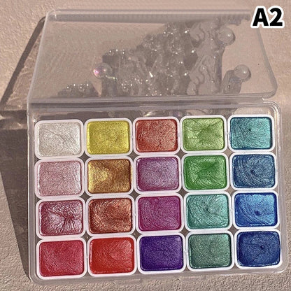 Art Watercolor Paint Oil Painting High Saturation Popular Semi-Solid 20 grids Color pigment    Home Decor Supply | Online Retail | ShoreShopper.com