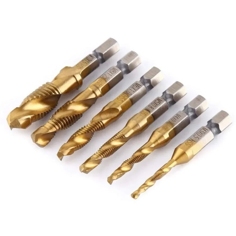 LiYu Shank Titanium Plated HSS Screw Thread Metric Tap Drill Bits Screw Machine Compound Tap M3 M4 M5 M6 M8 M10 Hand Tools    Home Decor Supply | Online Retail | ShoreShopper.com