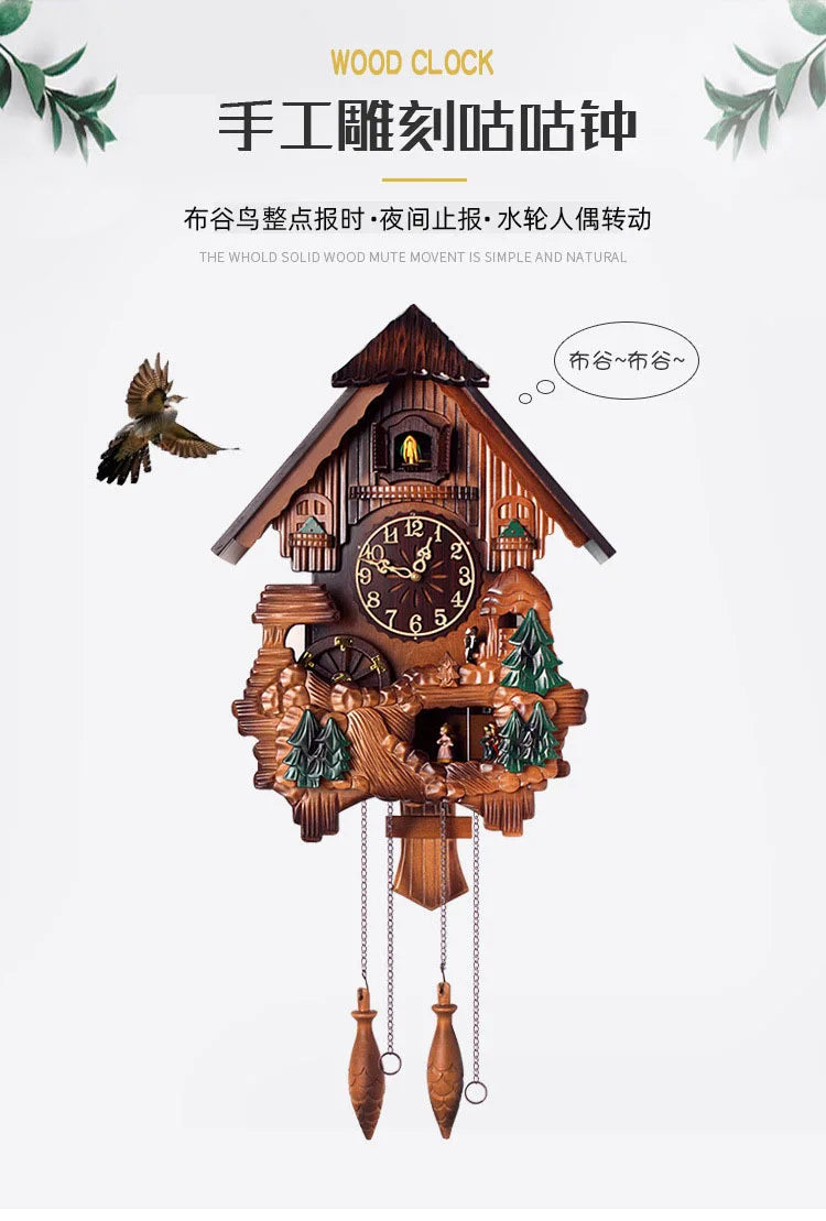 Cuckoo Luxury Wall Clocks Living Pendulum Room Large Decoration Wall Clocks Retro Wooden Home Decor Reloj De Pared MHBGZ    Home Decor Supply | Online Retail | ShoreShopper.com
