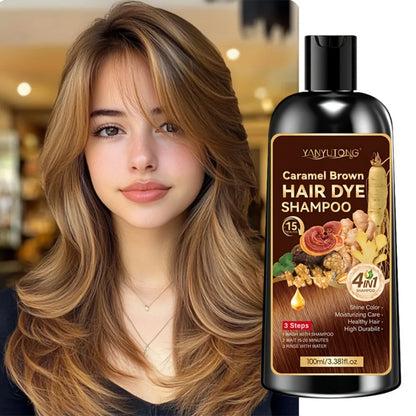 Unisex adult 4-in-1 hair dye shampoo, hair dye shampoo foam, plant-based hair dye, easy to shampoo, cover gray hair - ShoreCo.Shop