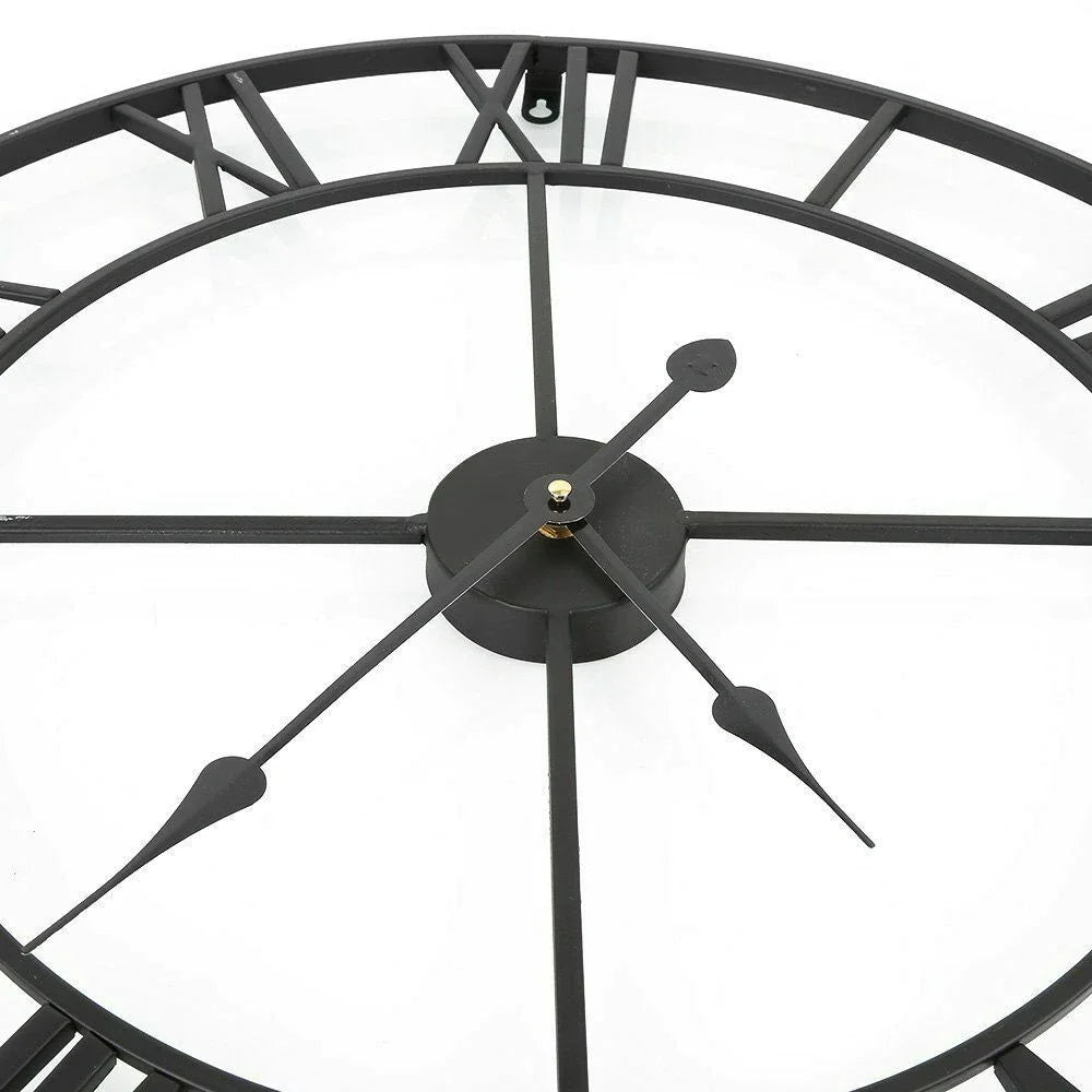 60CM Large 3D Wall Clocks Roman Numerals Retro Round Metal Iron Accurate Silent Nordic Hanging Ornament Living Room Decoration    Home Decor Supply | Online Retail | ShoreShopper.com