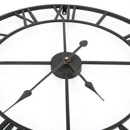 60CM Large 3D Wall Clocks Roman Numerals Retro Round Metal Iron Accurate Silent Nordic Hanging Ornament Living Room Decoration    Home Decor Supply | Online Retail | ShoreShopper.com