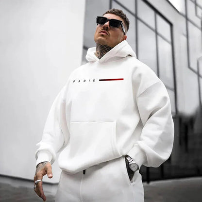 Paris Fashion Hoodies for Men All Season Daily Casual Sports Hooded Sweatshirts 2025 Male Home Outdoor Comfort Fashion Pullover    Home Decor Supply | Online Retail | ShoreShopper.com