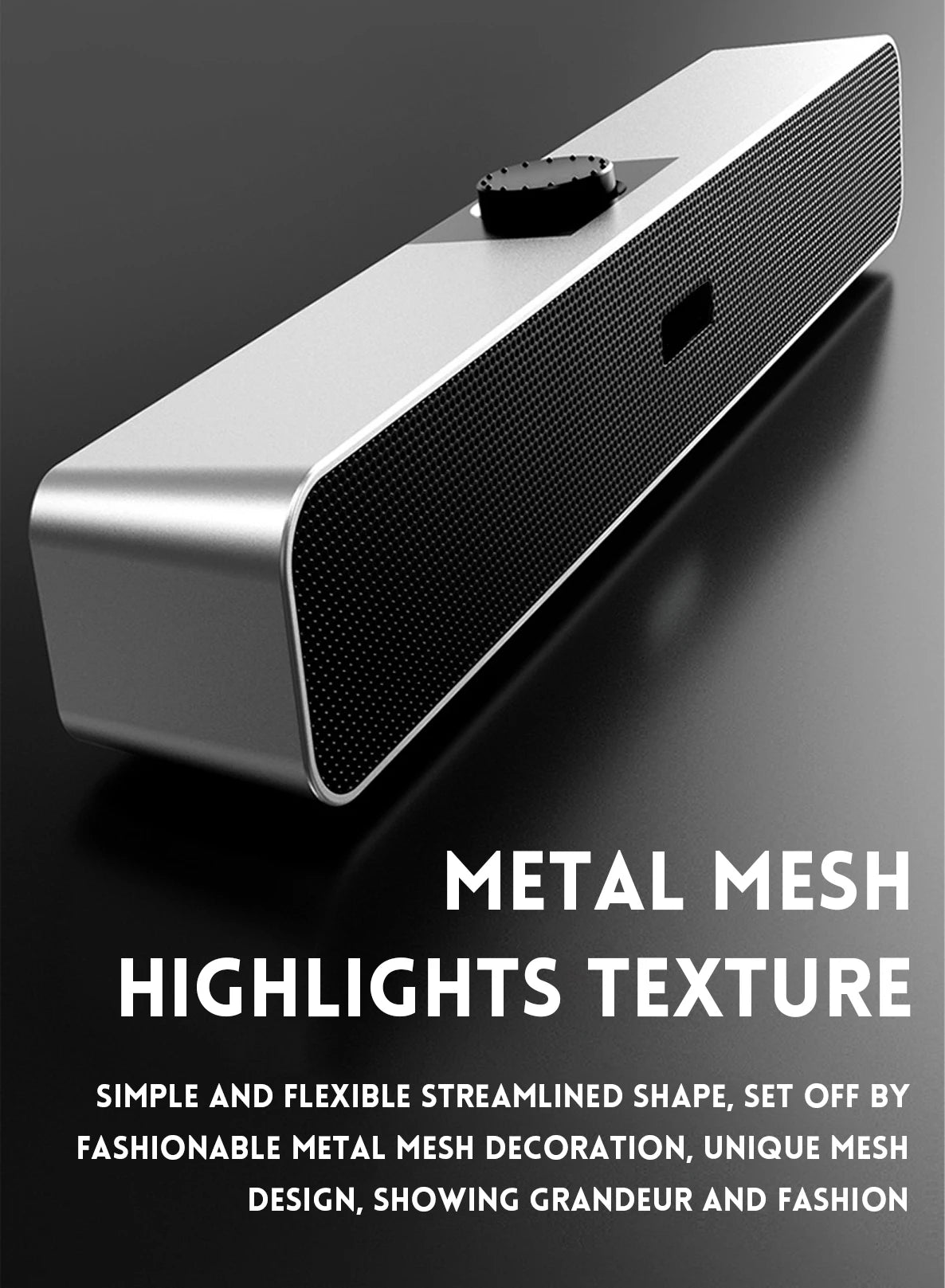 B Computer Speakers with 3.5 mm Aux, Small PC Speakers Powered by USB, USB Soundbar for Monitor，Wired USB Desktop Speaker,    Home Decor Supply | Online Retail | ShoreShopper.com