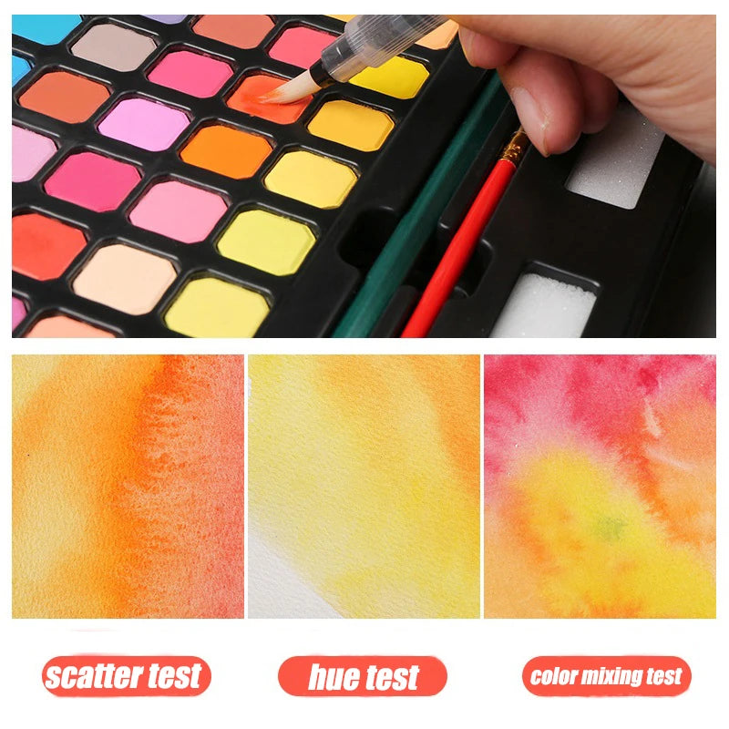 Watercolor Painting  48 Colors Solid Water Color Paint With Brush&Paper Drawing Set Art Supplies for Artists Beginner    Home Decor Supply | Online Retail | ShoreShopper.com