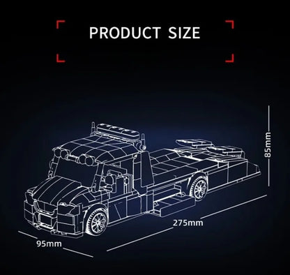 672Pcs Modified Trailer Building Blocks MOC Car Transporter Flatbed Tow Truck Vehicle Recovery Hauler Boys Festival Party Gifts - ShoreCo.Shop