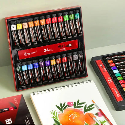Acrylic Paint Set 12/24 Colors Craft Paint for Fabric/Clothing/Nail/Canvas/Rock Painting Waterproof Drawing Set Art Supplies    Home Decor Supply | Online Retail | ShoreShopper.com