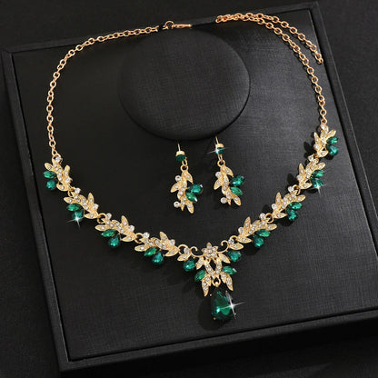 2025 Fashion Jewelry Set for Bridal Necklace Earrings Set Women Crystal Engagement Wedding Banquet Dress Accessories    Home Decor Supply | Online Retail | ShoreShopper.com