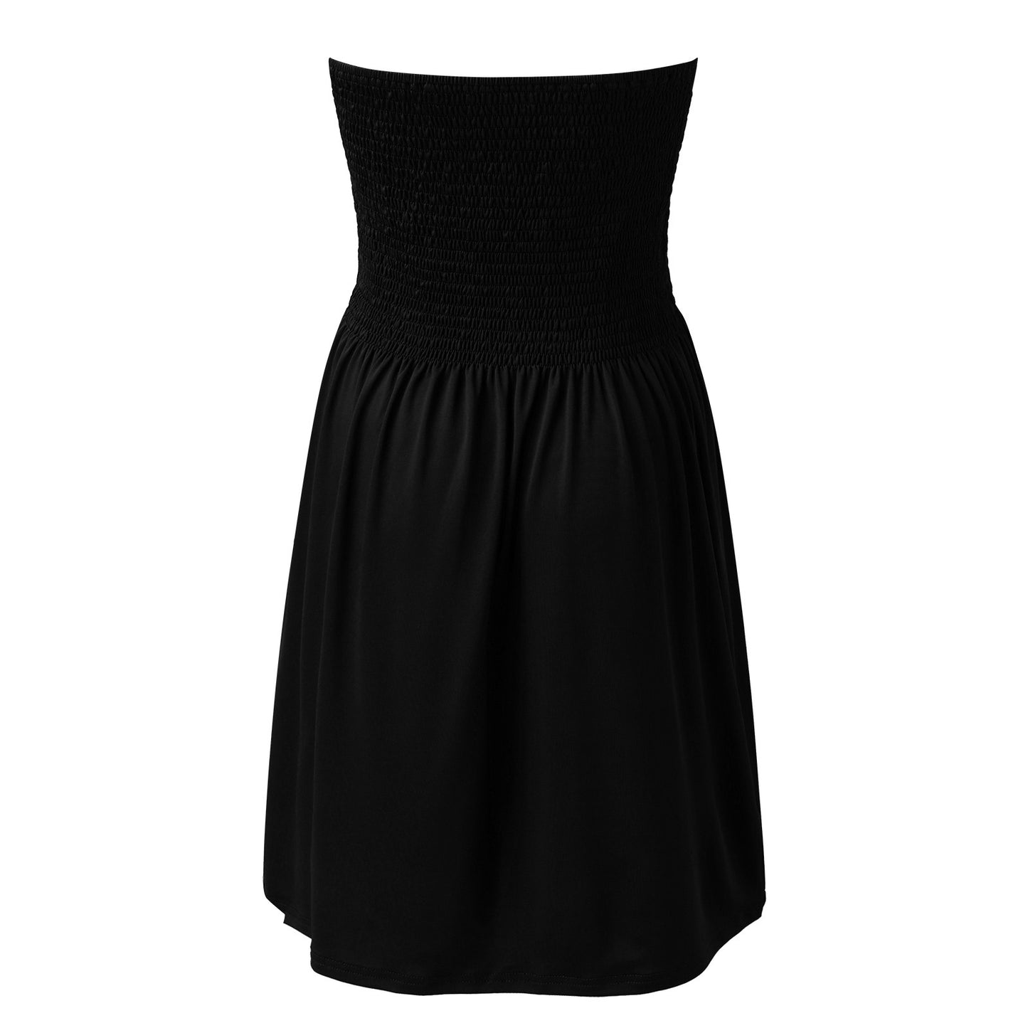 Sexy Off Shoulder Strapless Dress Women Summer Pleated Elastic Waist Party Beach Dresses Ladies Elegant Beach Flowy A Line Dress - ShoreCo.Shop