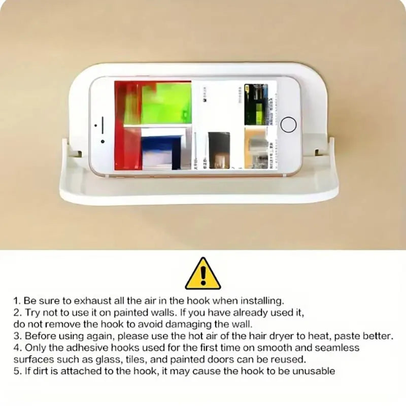 1pc Foldable Wall-mounted Shelf, For Bathroom, Toilet, Kitchen, Bedside, No Drilling Phone Storage, Wifi Router Storage    Home Decor Supply | Online Retail | ShoreShopper.com