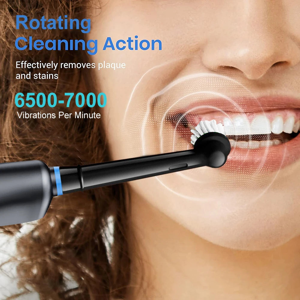 Electric Toothbrush Rotary Rechargeable Electric Toothbrush for Adults Rotating Electric Toothbrushes with 8 Soft Brush Heads - ShoreCo.Shop