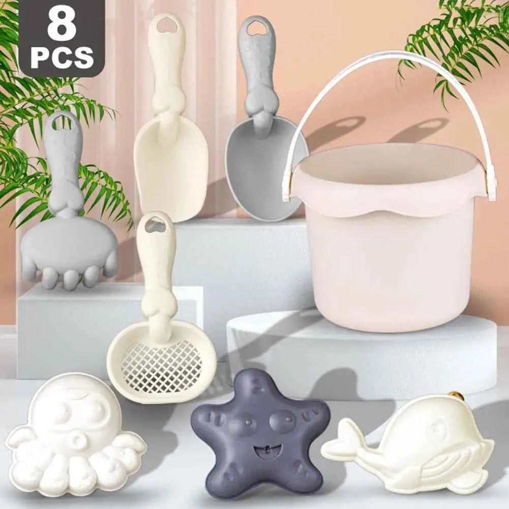 Children's Beach Toy Set, ATV, Sand Digging and Water Toy, Beach Bucket, Hourglass, Shovel, Beach Sand Play Tool Beach Toy