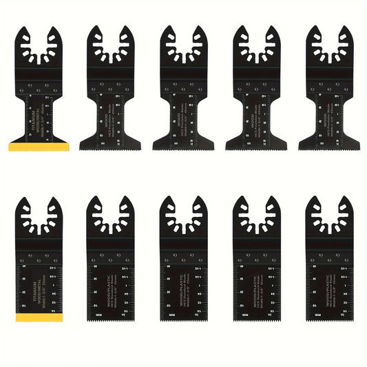 Titanium Oscillating Blades Kit: Cuts Metal/Wood/Plastic/Hard Material/Nails. Fits Dewalt, Rockwell, Milwaukee, Makita, Bo - ShoreCo.Shop