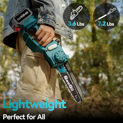 Seesii 2 in 1 Cordless 6" 8'' Pole Saw Mini Chainsaw Power Electric Polesaw Chain Saw with Extension Pole for Tree Trimming    Home Decor Supply | Online Retail | ShoreShopper.com