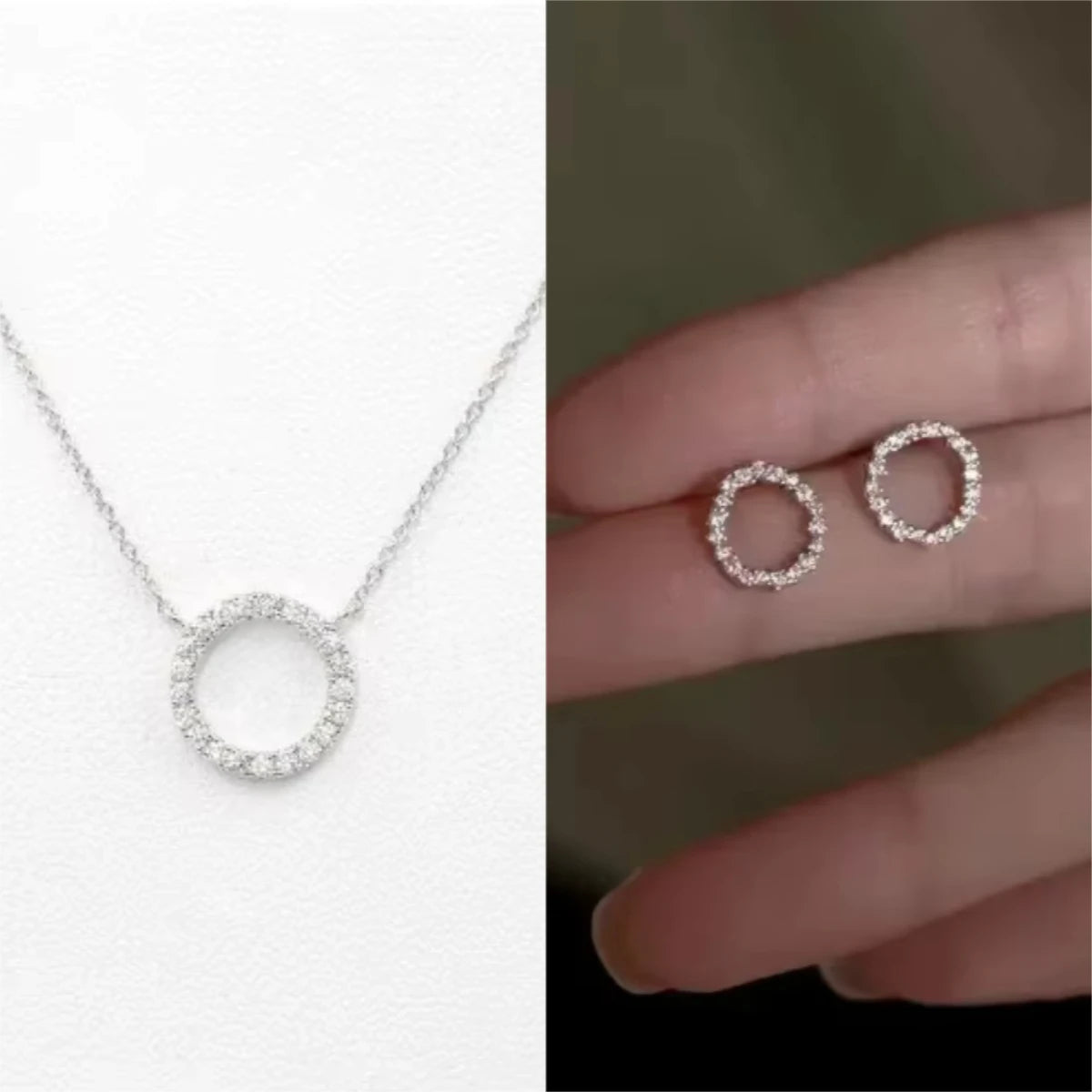 Fashion Trend Elegant Jewelry Simple Crystal Circle Pendant Necklace Golden Color Unquie Women Necklace Party Gift Wholesale    Home Decor Supply | Online Retail | ShoreShopper.com