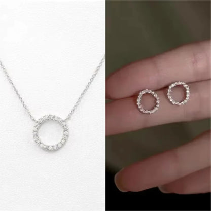 Fashion Trend Elegant Jewelry Simple Crystal Circle Pendant Necklace Golden Color Unquie Women Necklace Party Gift Wholesale    Home Decor Supply | Online Retail | ShoreShopper.com