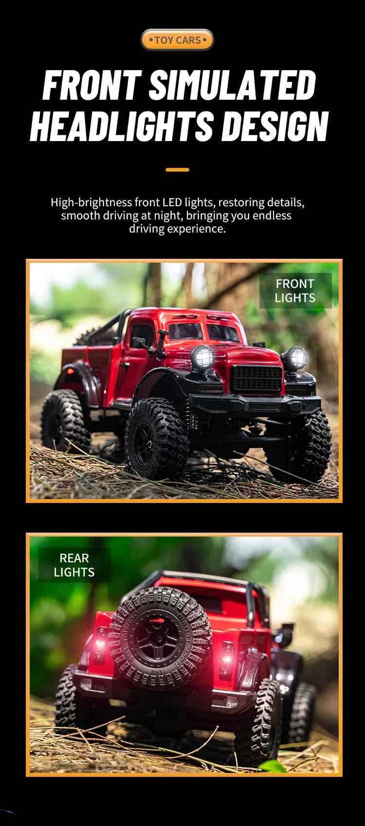 RC Car C8813 Full Proportional Throttle Pickup Truck Model Remote Control Toy 4WD Climbing Off-Road Rc Remote Control Car Gift