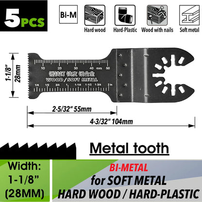 Oscillating Saw Blades Kit，Multitool Blades - Compatible with Milwaukee Dewalt  Worx Skil AEG Ryobi - ShoreCo.Shop