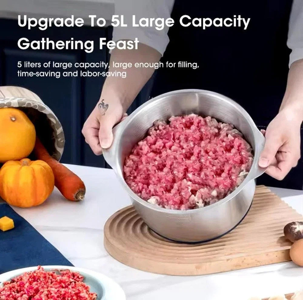 5L Electric Meat Grinders Multifunctional Vegetable Slicer Chopper 304Stainless Steel Food Processor Mixer Machine Kitchen Tool    Home Decor Supply | Online Retail | ShoreShopper.com